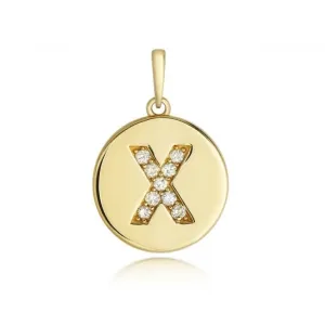 Diamond Jewellery 9ct Gold Diamond Initial X Pendant PD179/X