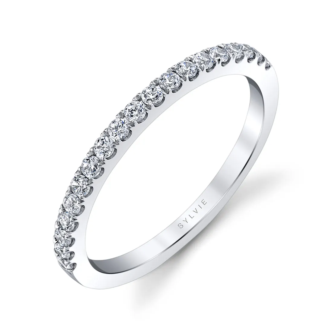 Diamond Wedding Band Platinum White