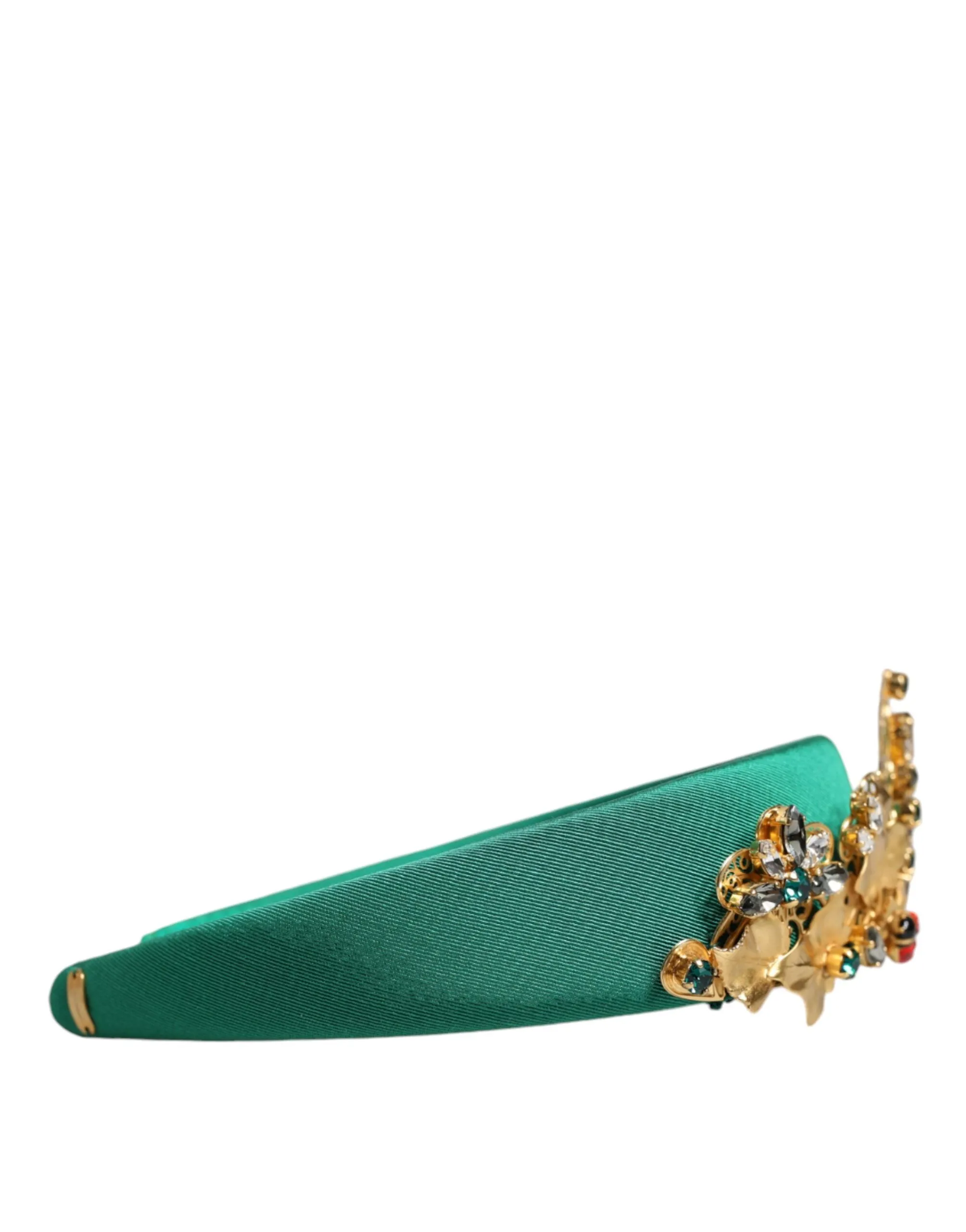 Dolce & Gabbana Crystal Crown Headband In Green