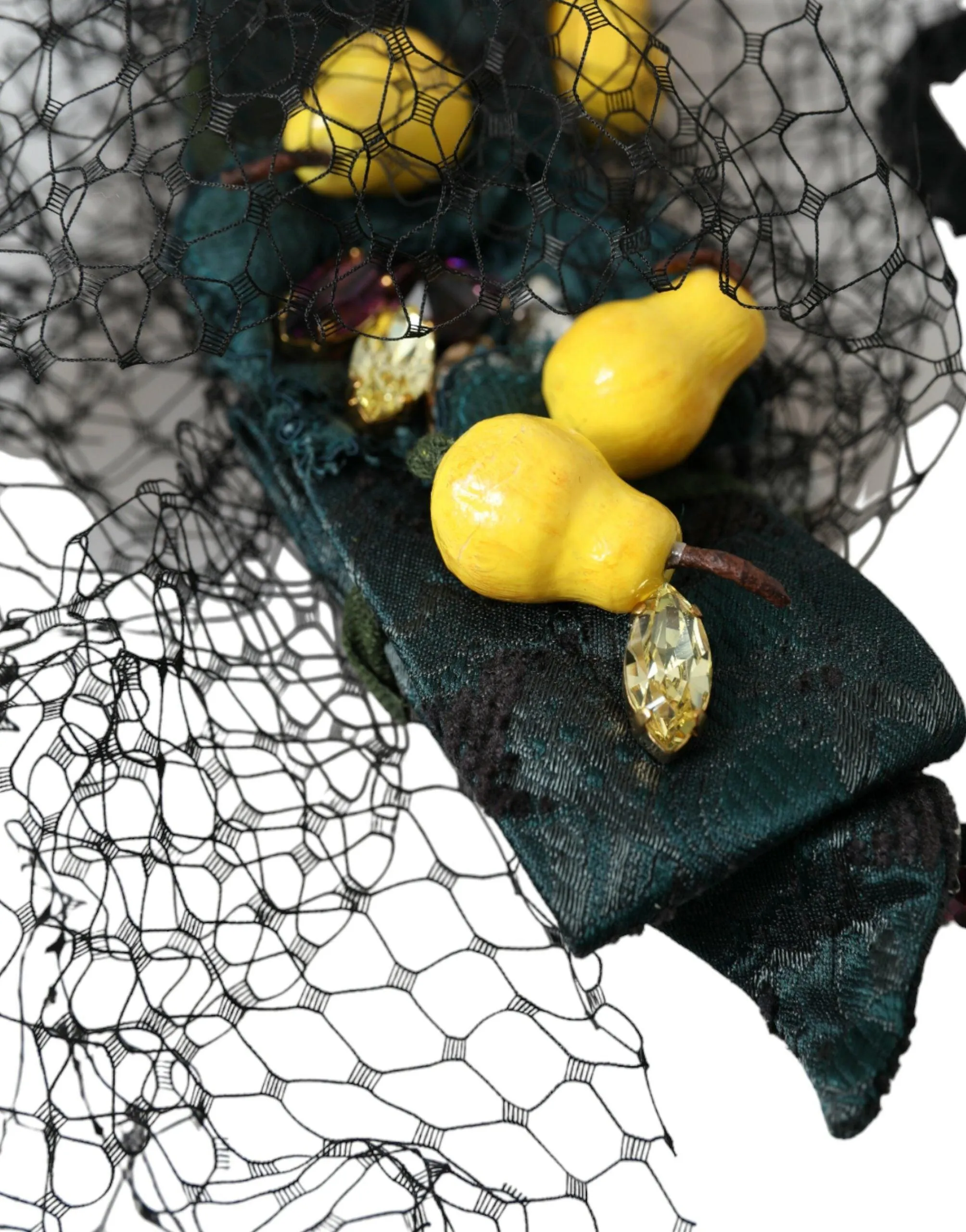 Dolce & Gabbana Lemon Sicily Crystal Net Headwear