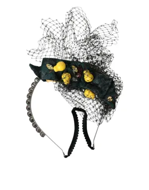 Dolce & Gabbana Lemon Sicily Crystal Net Headwear