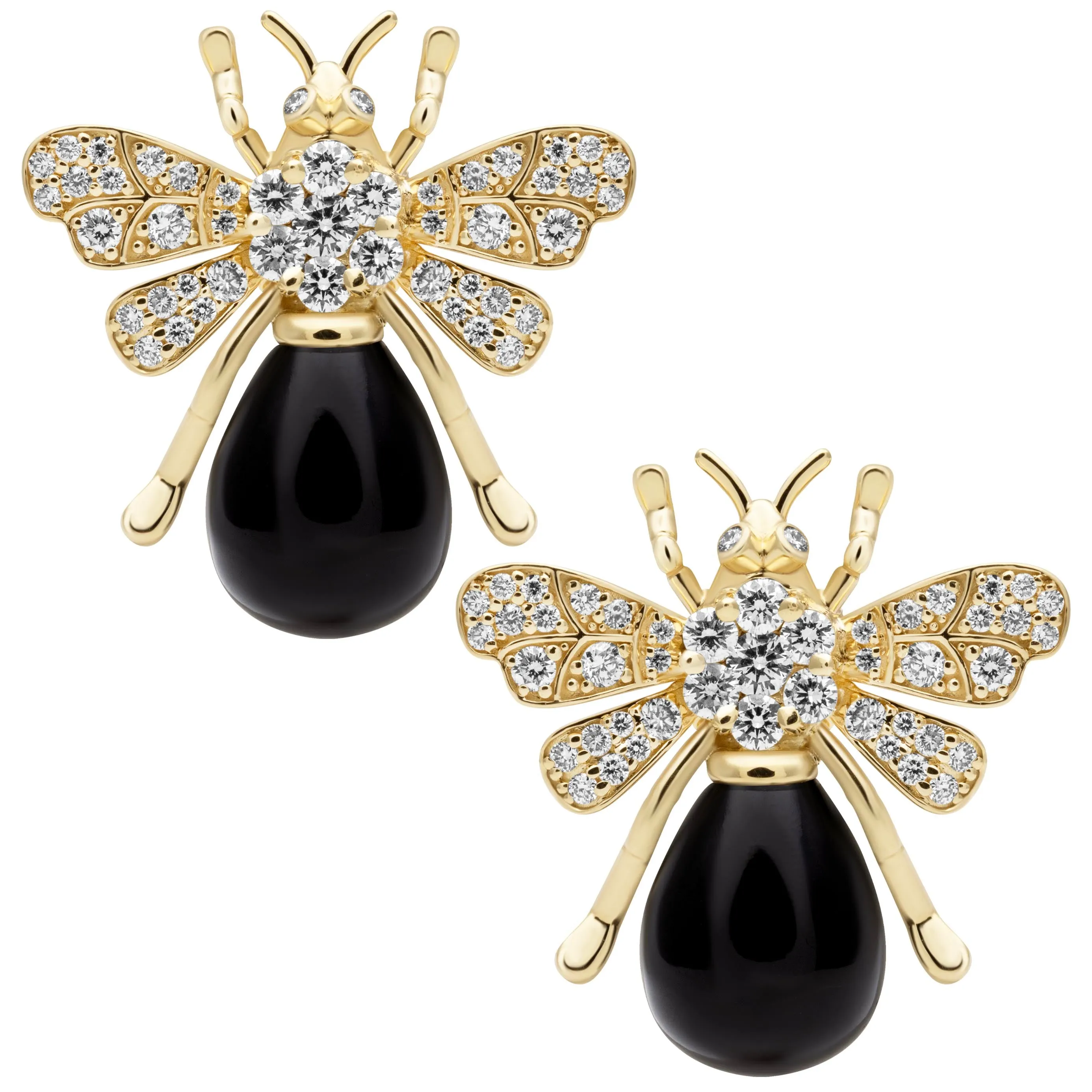 Earrings - Blackonyx And Diamond (2399C)