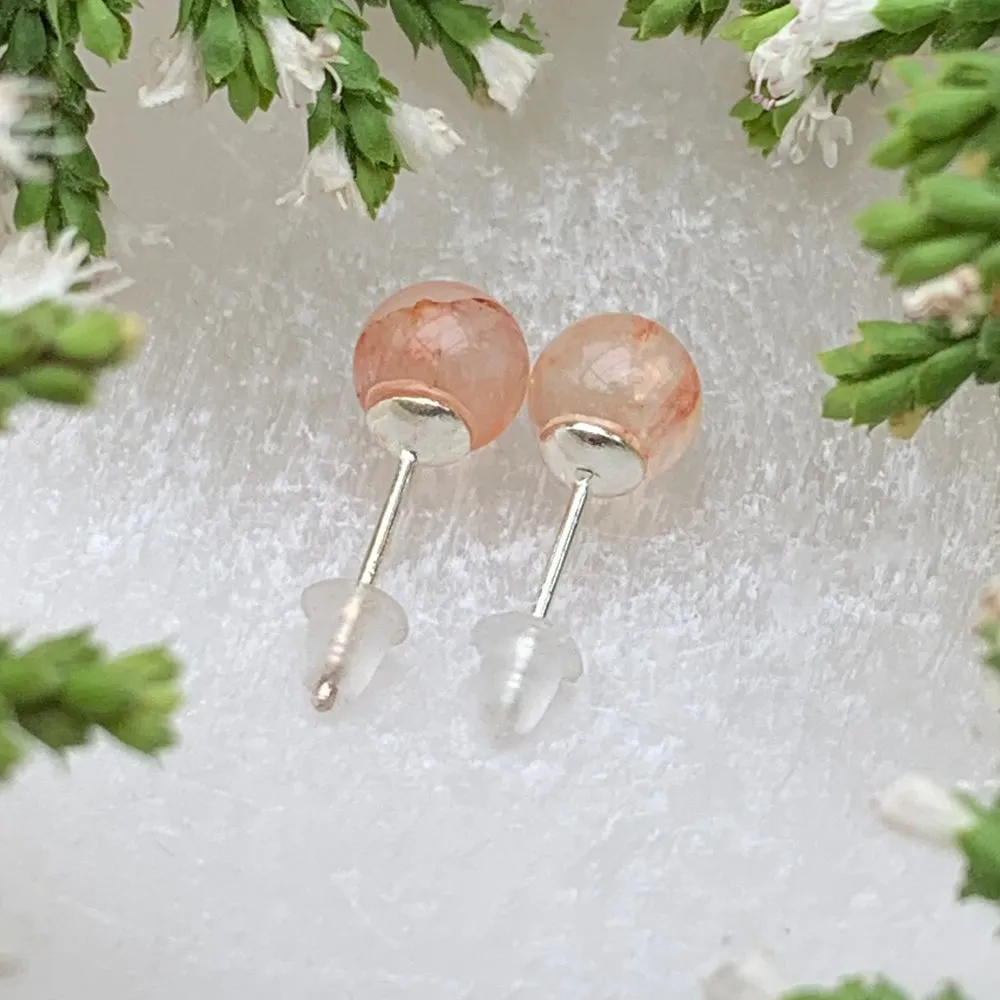 Earrings - Fire Quartz Studs