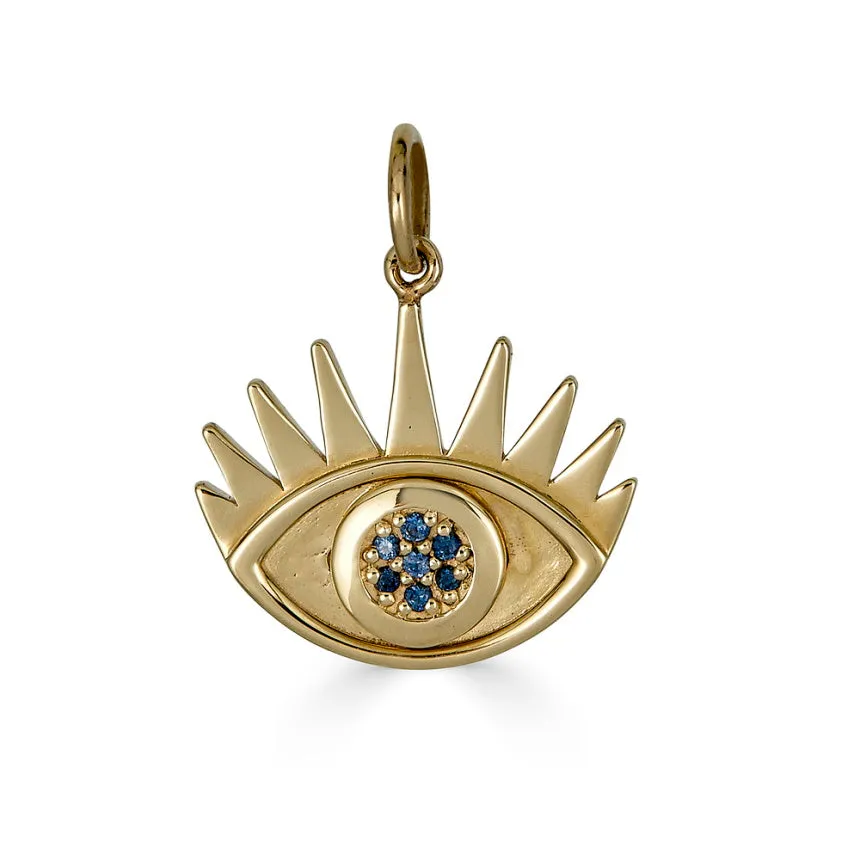 Evil Eye Necklace With Eyelashes