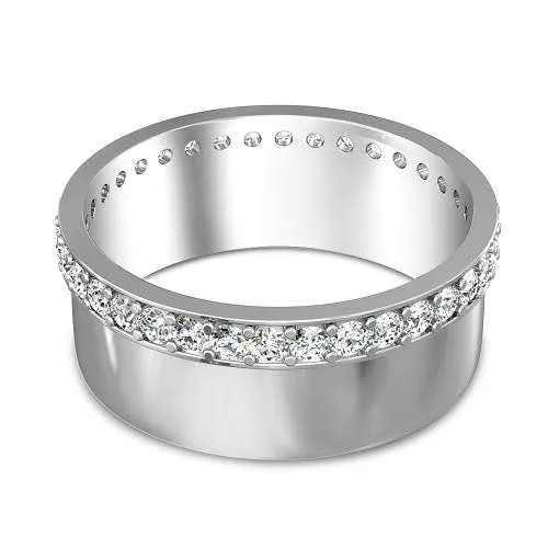 Exclusive 0.75 CT Round Cut Diamond Wedding Ring in Platinum