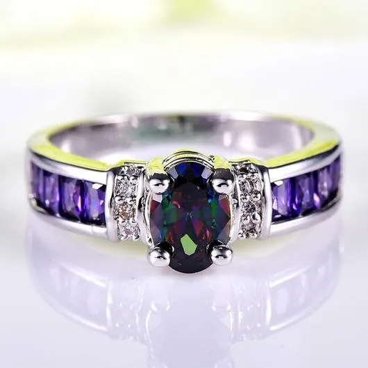 Exotic Alexandrite/Amethyst Ring