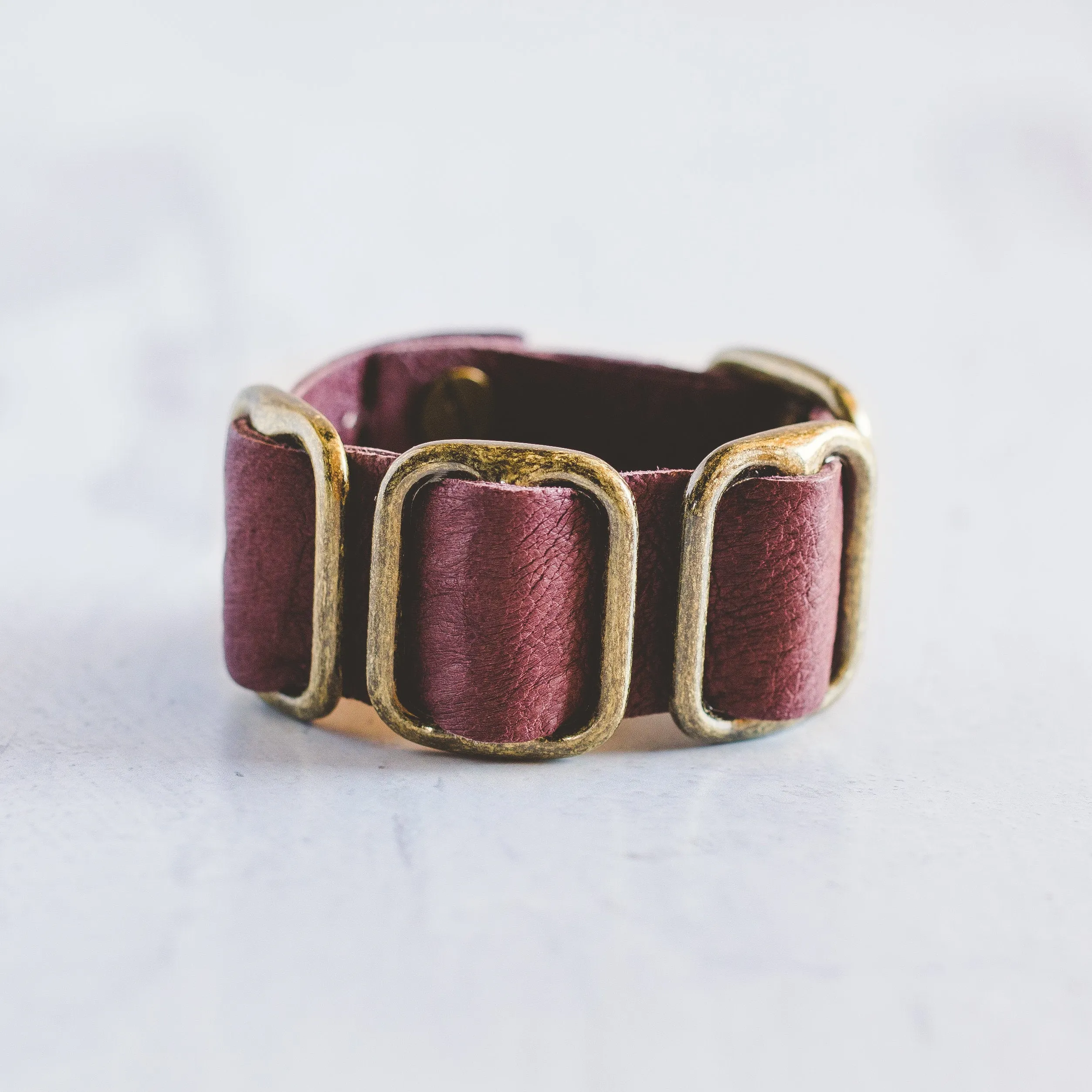 Fancy Cuff Bracelet - Antique Brass