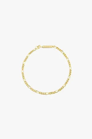 Figaro bracelet gold plated