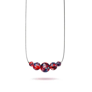 Fire and Ice | .925 Sterling Silver | Firefly Glass Infinity Clasp Necklace