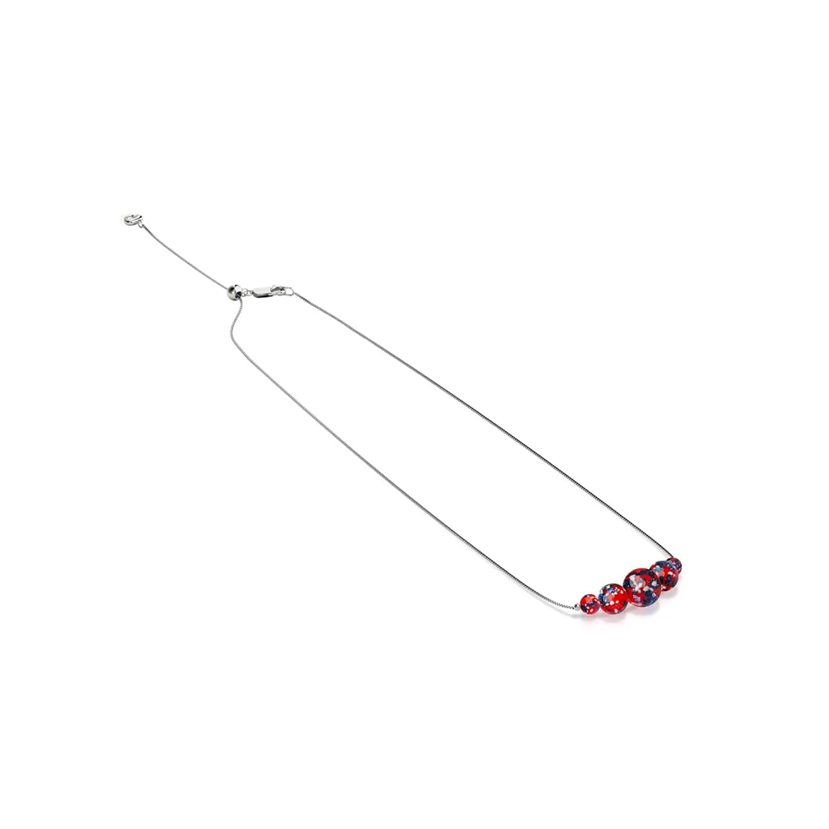 Fire and Ice | .925 Sterling Silver | Firefly Glass Infinity Clasp Necklace