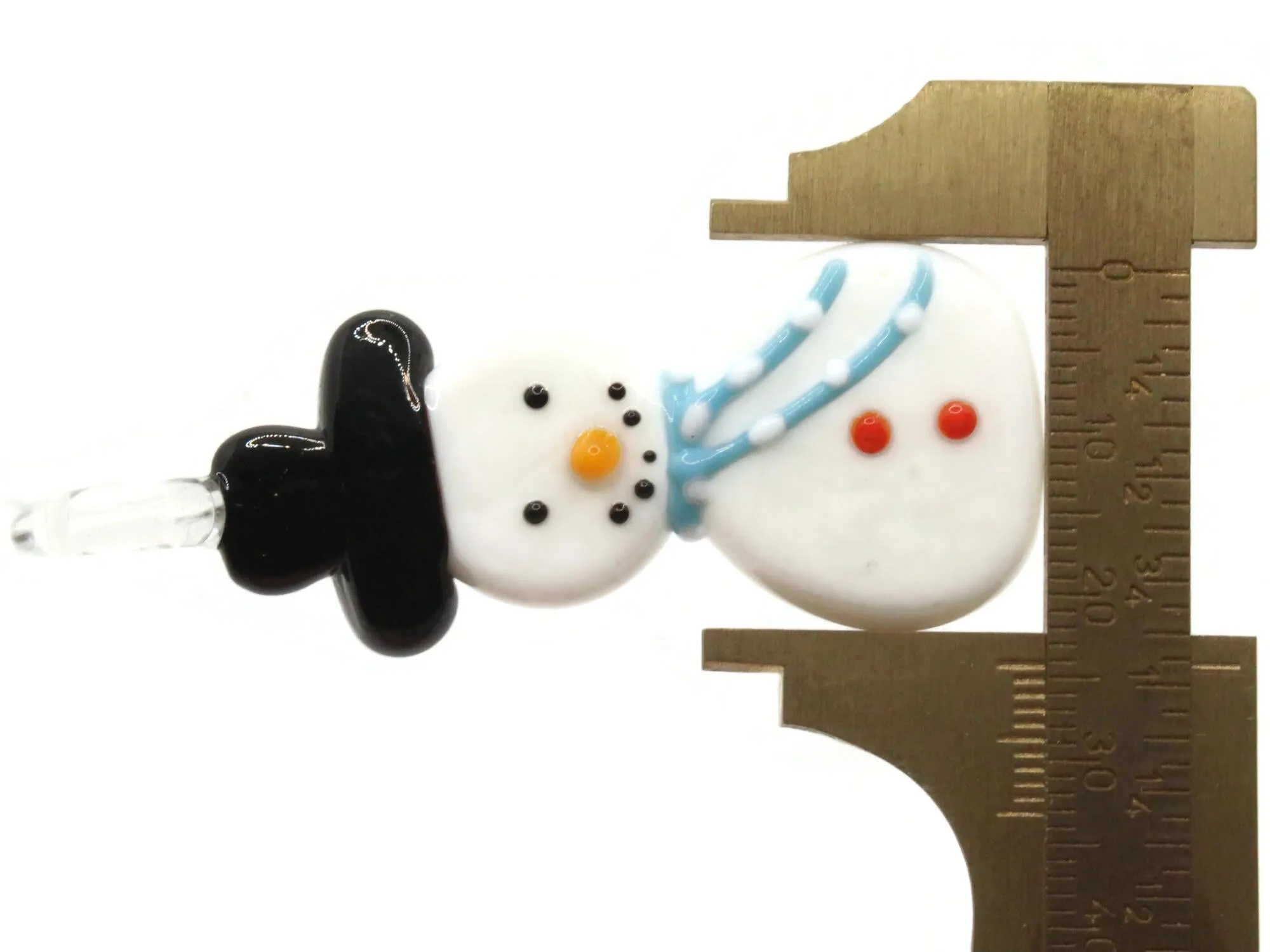 Glass Snowman Pendant Christmas Ornament Pendant Choose Scarf Color