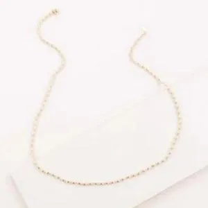 Gold Beaded Chain Necklace