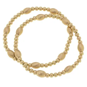 Gold Mix Metal Beaded Bracelets