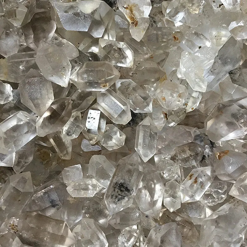 Herkimer Diamond Clear Quartz Double Terminated Crystal Points, Clear Gemstones, Meditation Stones, Healing, Rough Raw Quartz Pieces