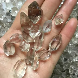 Herkimer Diamond Clear Quartz Double Terminated Crystal Points, Clear Gemstones, Meditation Stones, Healing, Rough Raw Quartz Pieces