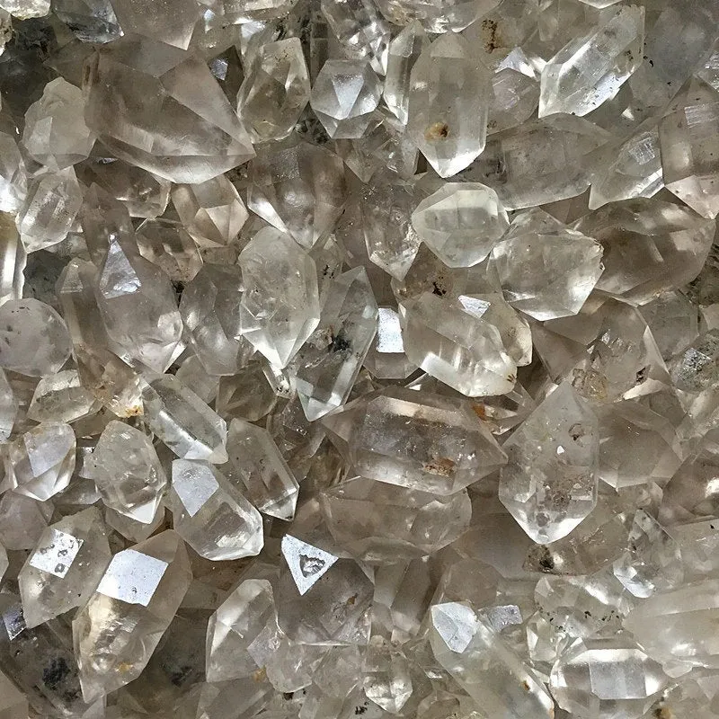 Herkimer Diamond Clear Quartz Double Terminated Crystal Points, Clear Gemstones, Meditation Stones, Healing, Rough Raw Quartz Pieces