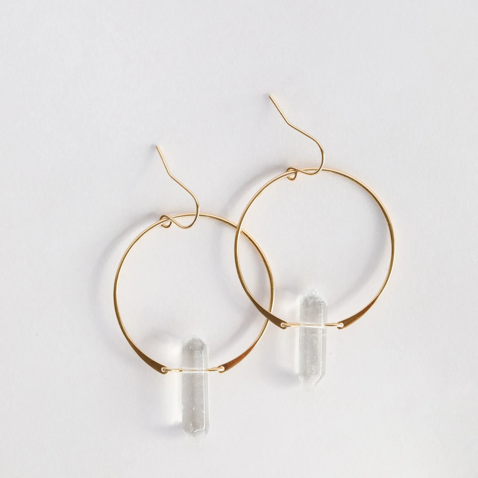 Hoops- Clear Quartz