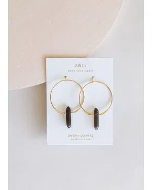 Hoops - Smoky Quartz