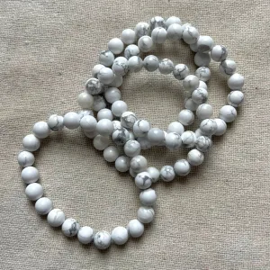 Howlite 8mm Beaded Bracelet - Patience