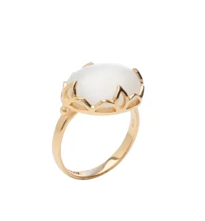 Jali Ring, Moonstone, Gold