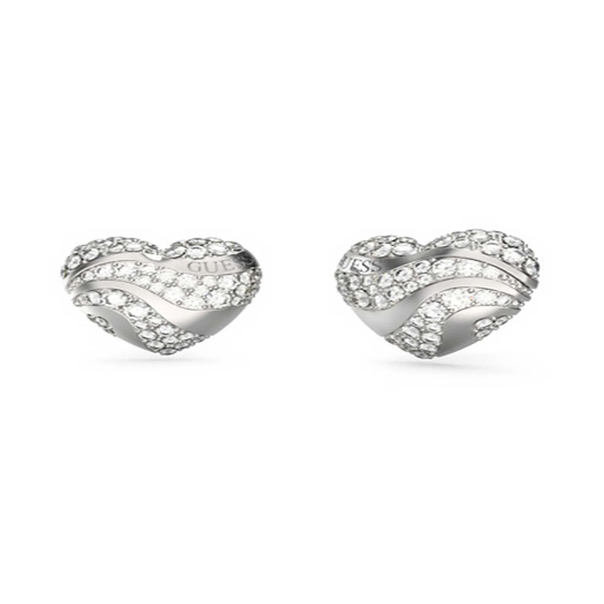 Ladies 13mm Heart Waves Stud Earrings UBE04504RH