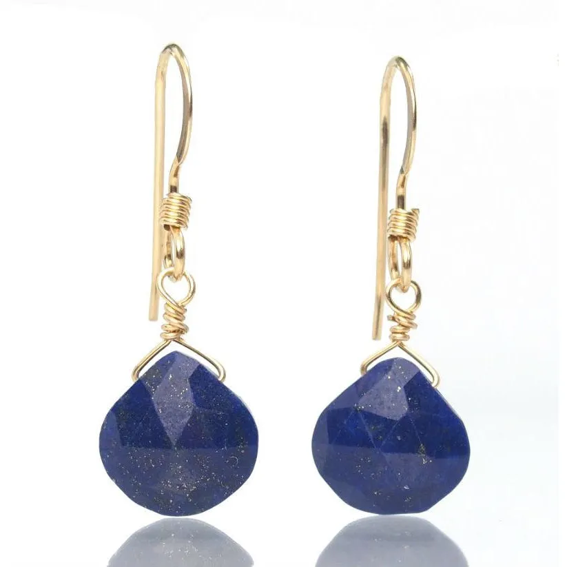 Lapis Lazuli Earrings with Gold Filled French Ear Wire