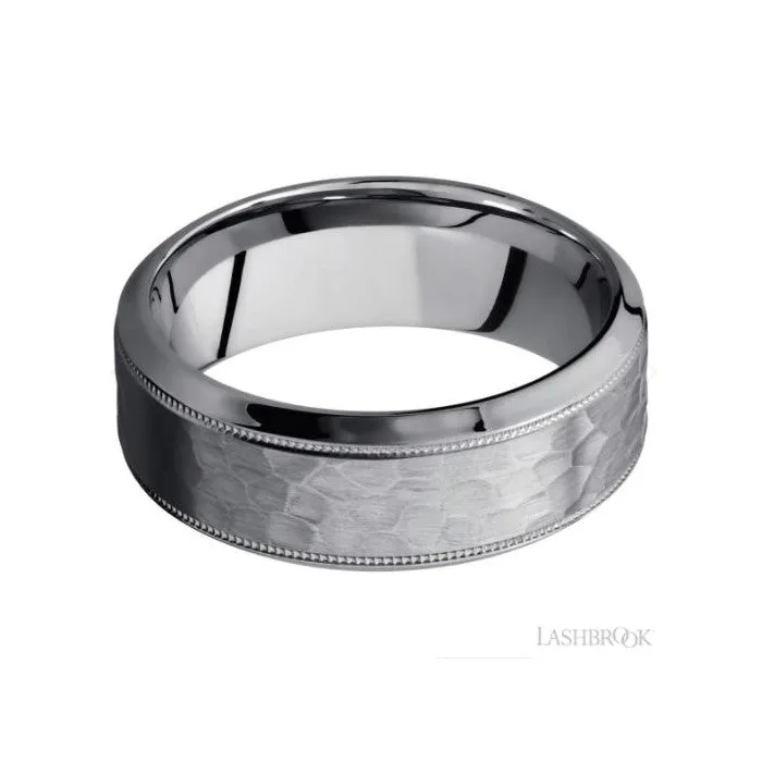 Lashbrook Tantalum Fancy 8mm Wedding Band TA8HB2UMIL