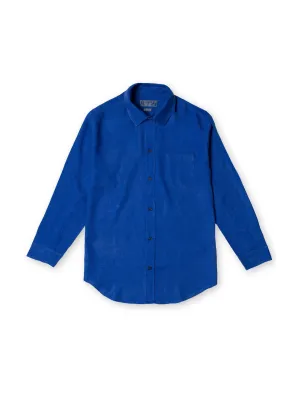 Lazuli blue linen lounge shirt