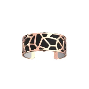 LES GEORGETTES BY ALTESSE Girafe Bracelet 25mm, Rose Gold Finishing - Black / White