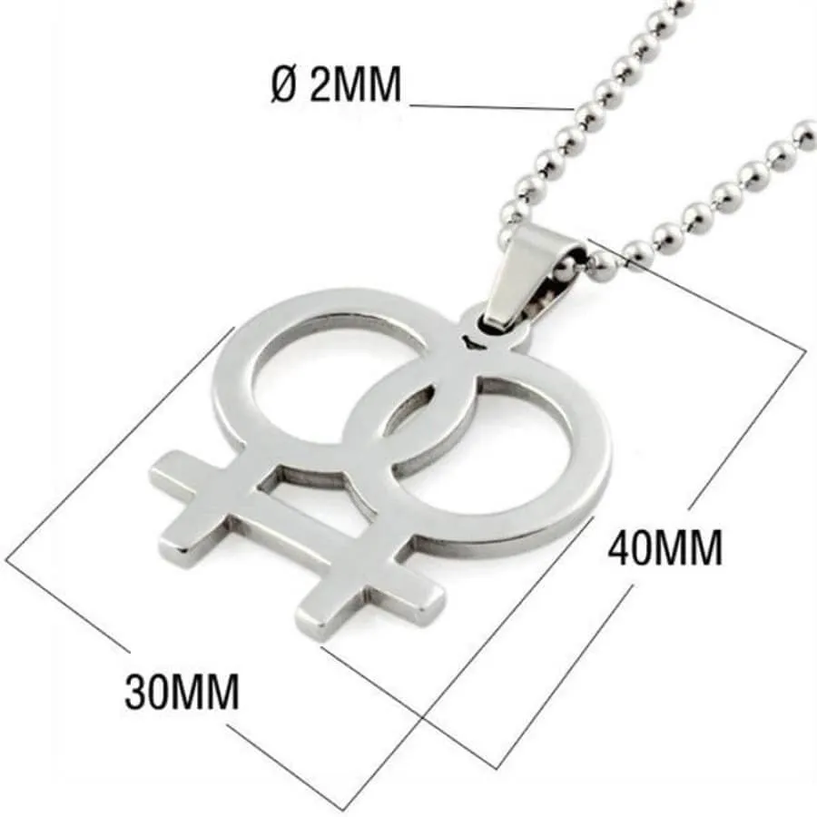 Lesbian Pride Necklace