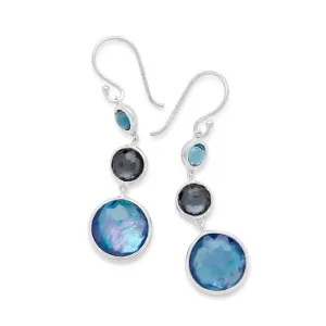 Lollipop Small Lollitini 3-Stone Drop Earrings in Eclipse