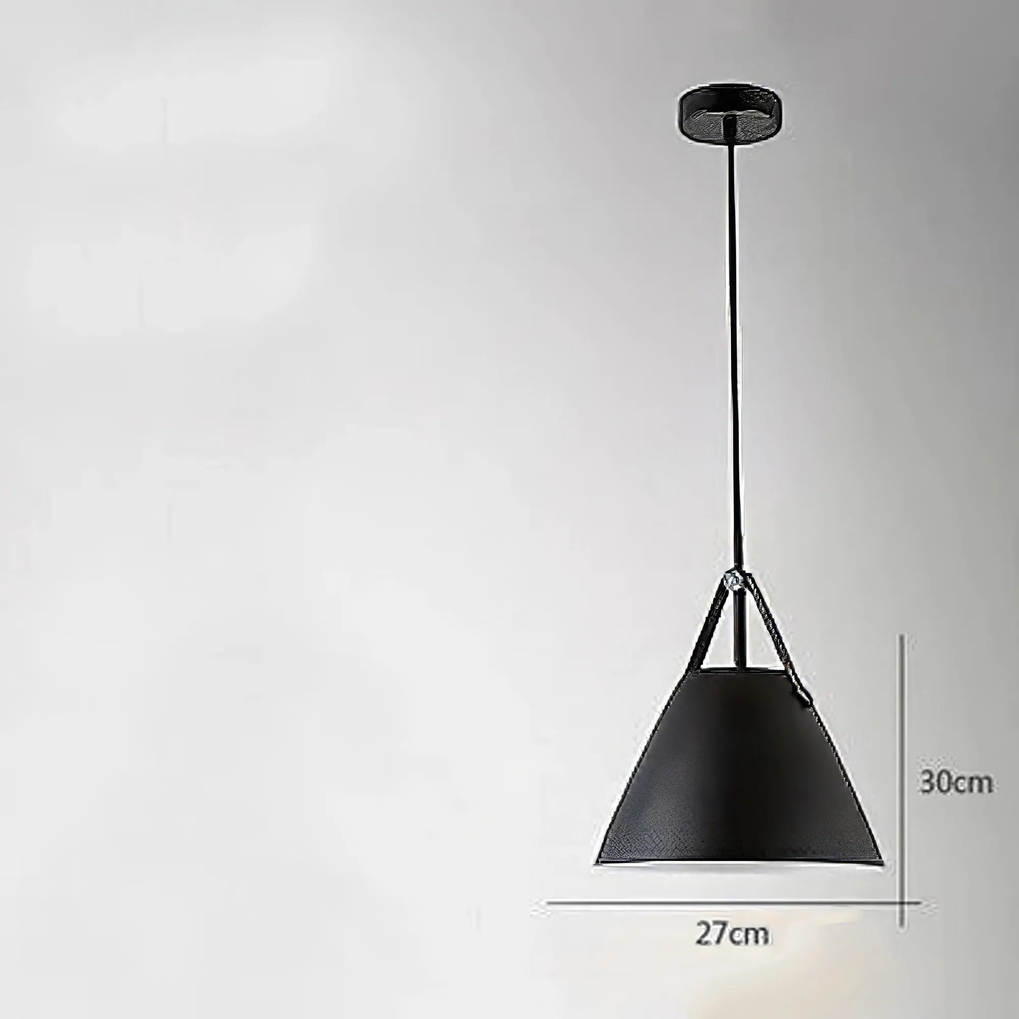 Modern Northern European pendant lamp, tapered iron design