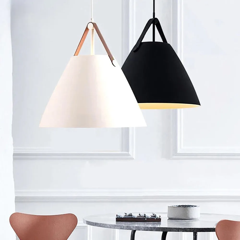 Modern Northern European pendant lamp, tapered iron design