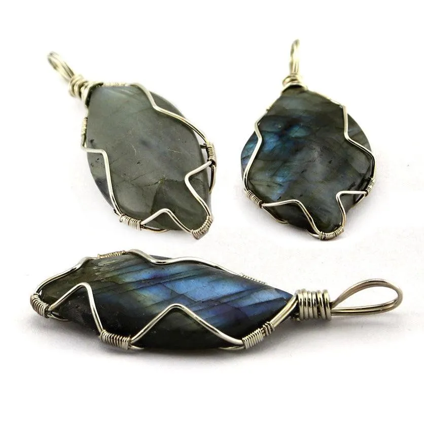 Mood Balancing Labradorite Wire Necklace