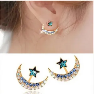 Moon Star Stud Earrings