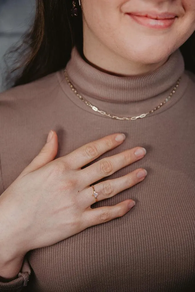 Moonstone Triple Teardrop Gemstone Ring