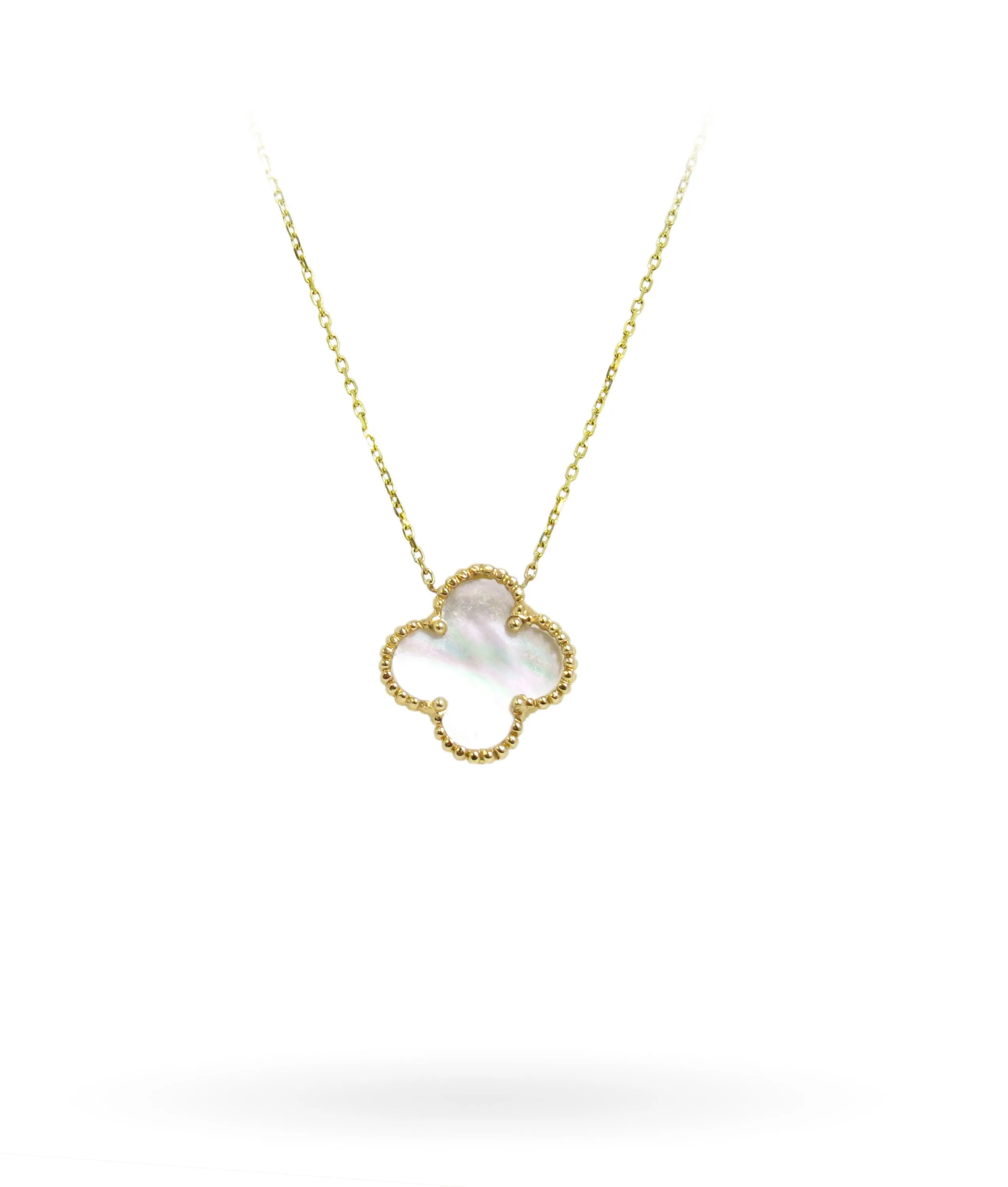 Mother of Pearl Quatrefoil Necklace