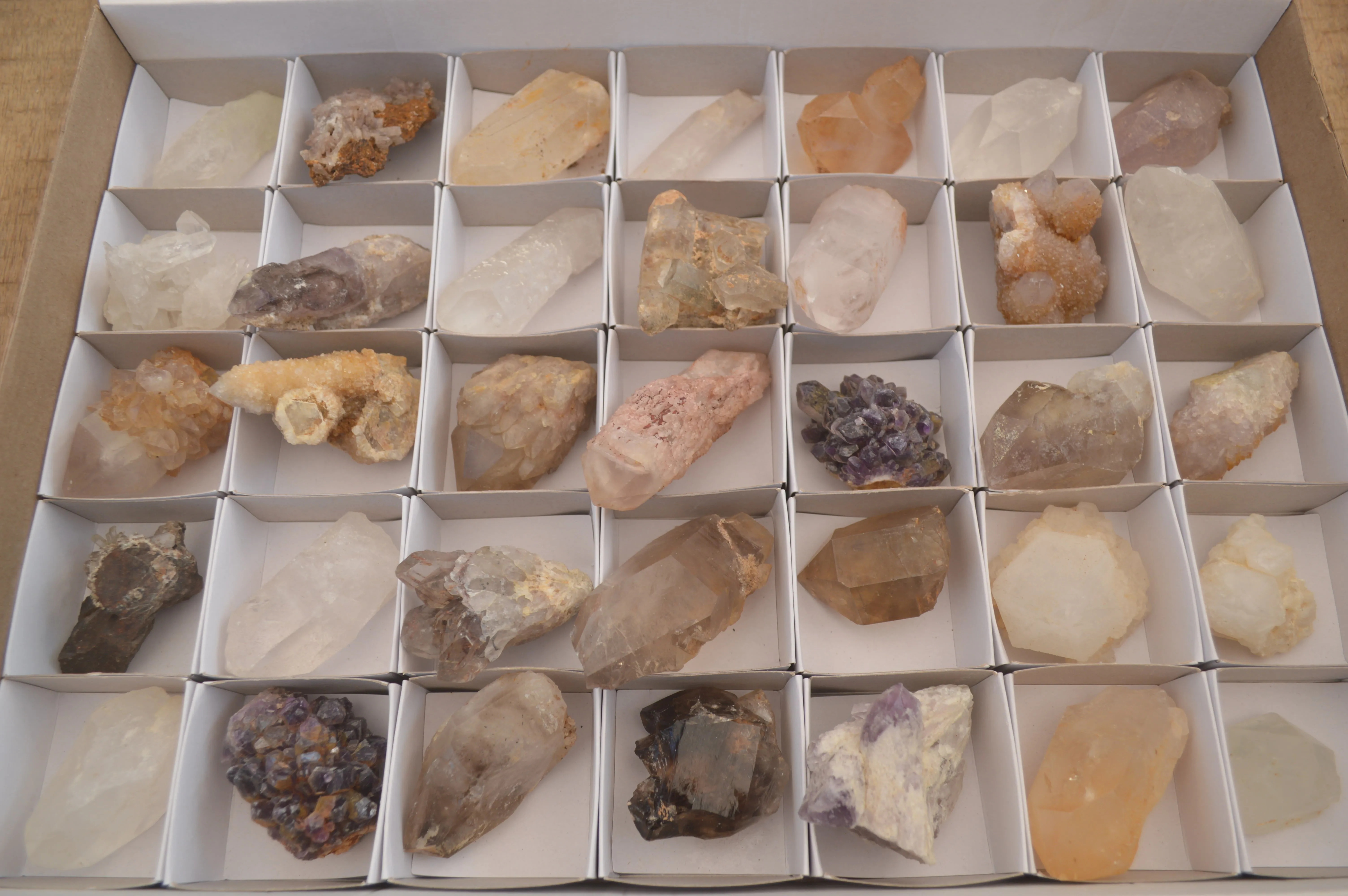 Natural Mixed Selection Of Quartz Specimens x 35 From Southern Africa