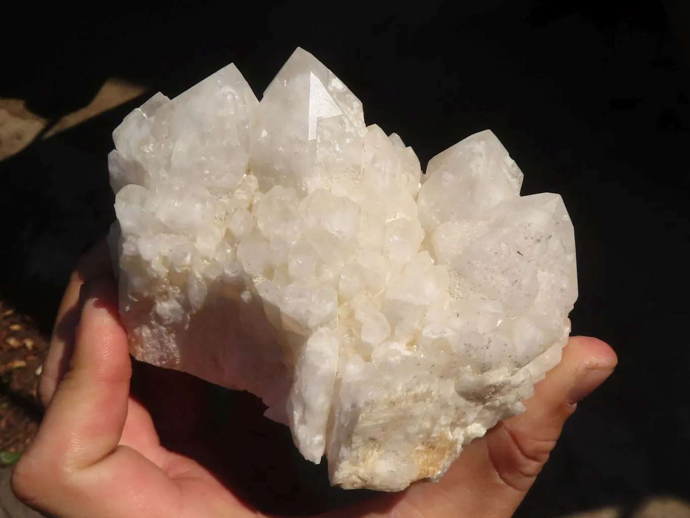 Natural "Cathedral Window" Candle Quartz Formations x 2 From Madagascar