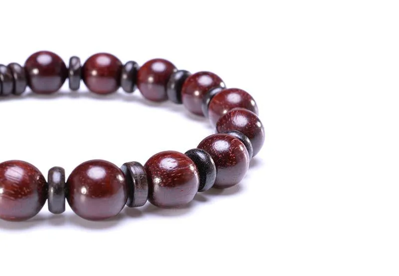 Natural Tibetan Rosewood Beaded Bracelet