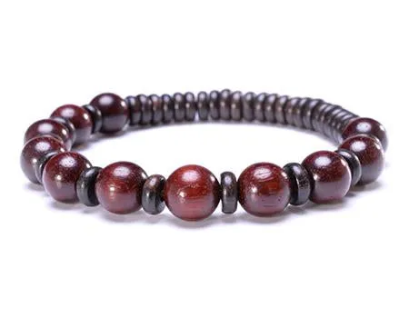 Natural Tibetan Rosewood Beaded Bracelet