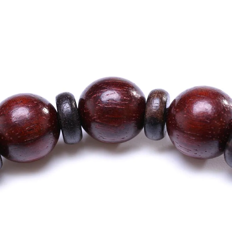 Natural Tibetan Rosewood Beaded Bracelet