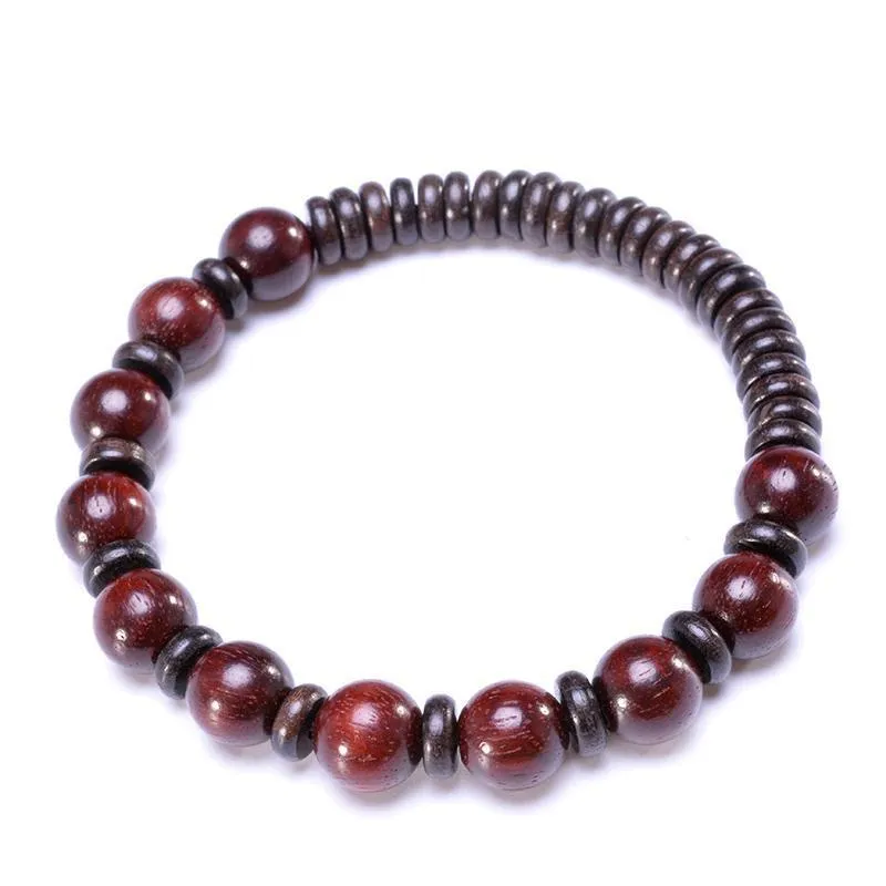 Natural Tibetan Rosewood Beaded Bracelet