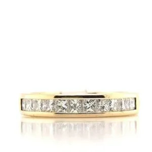 One Carat Princess Cut Diamond Band