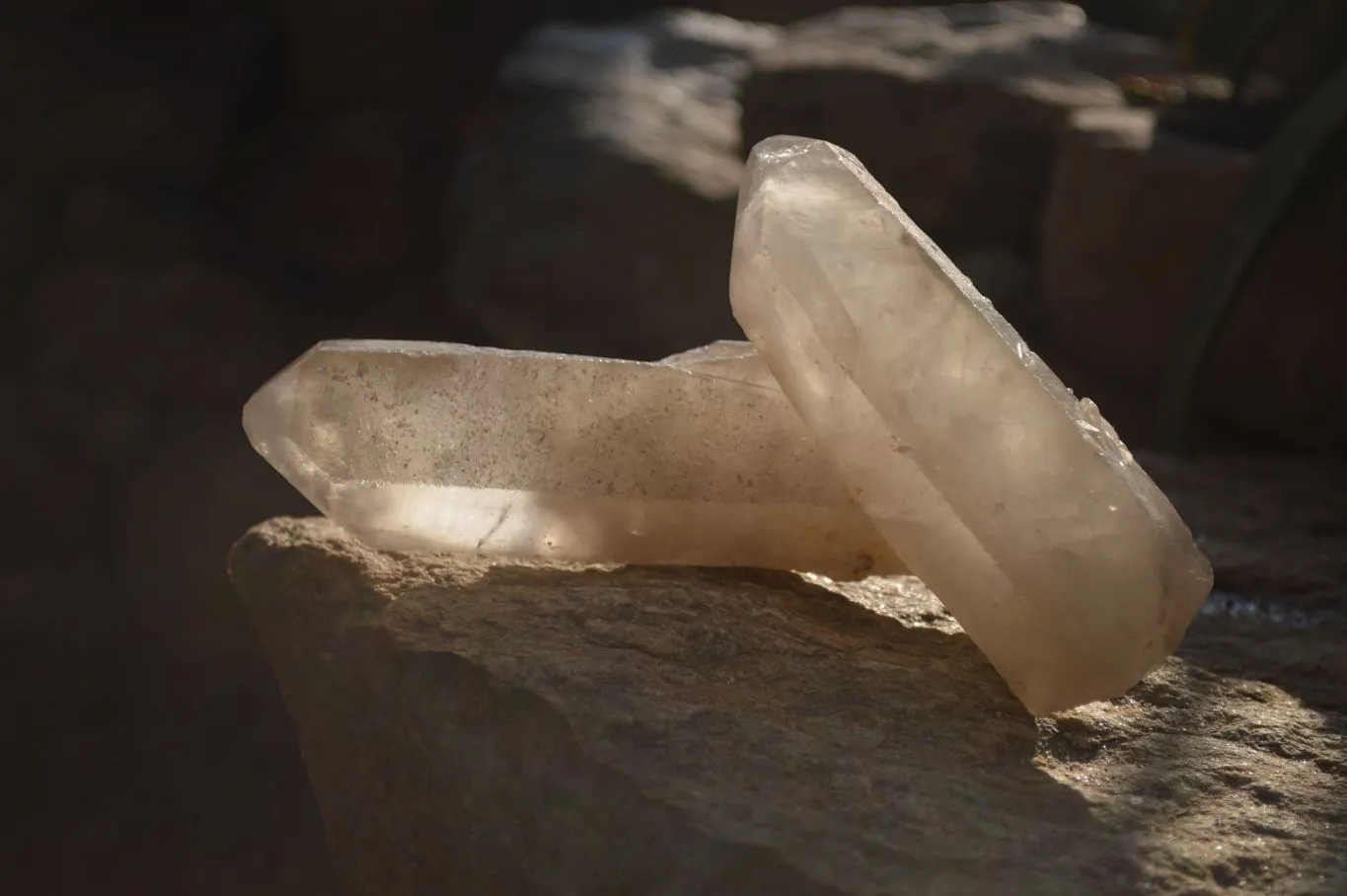 Polished Large Smokey Quartz Crystals  x 3 From Namibia