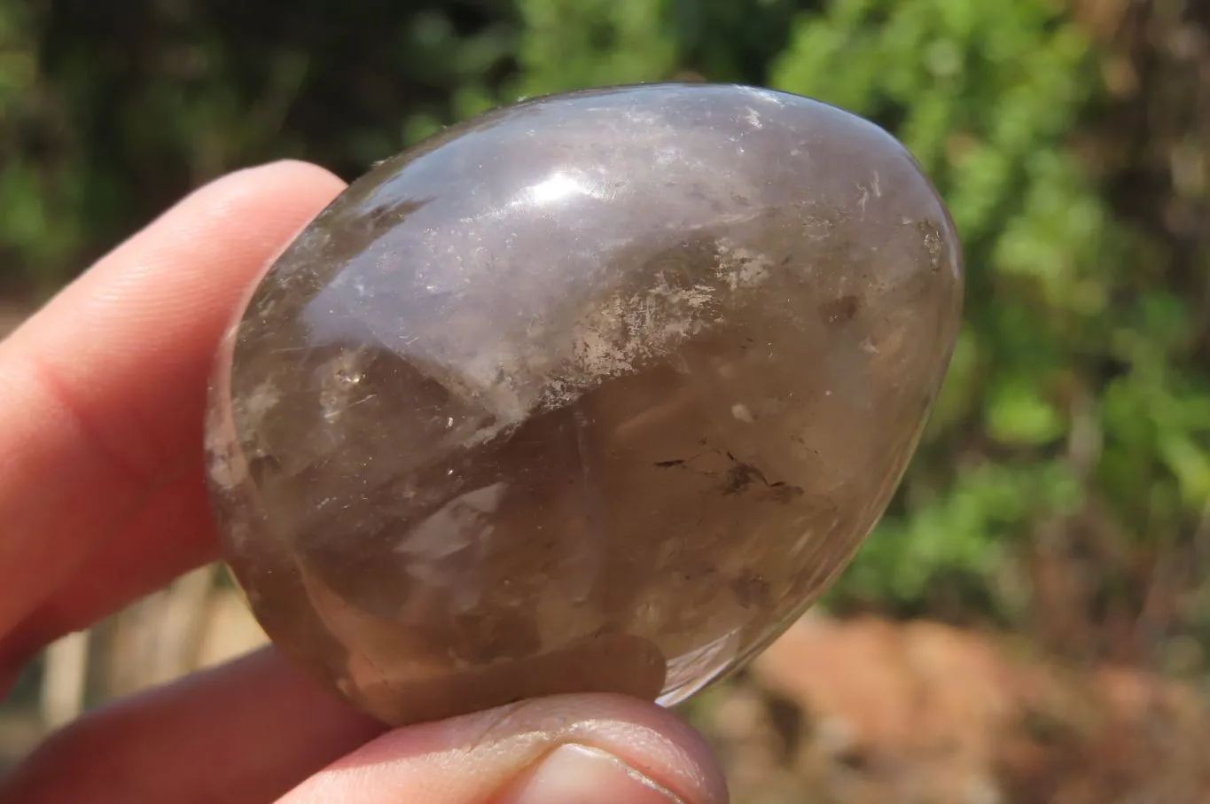 Polished Smokey Quartz Gemstone Eggs x 6 From Madagascar