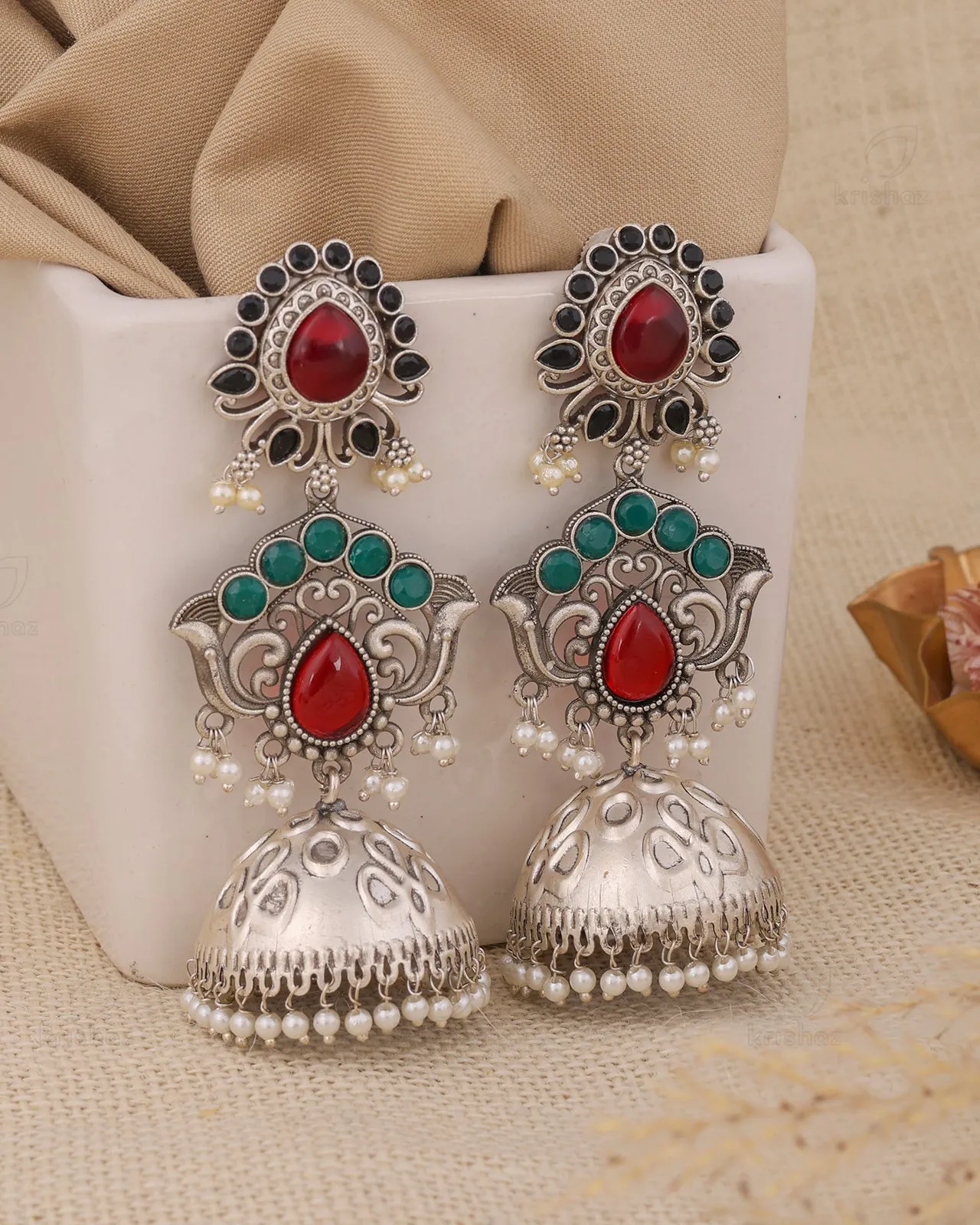 Pragya Long Jhumki Earrings - wxo