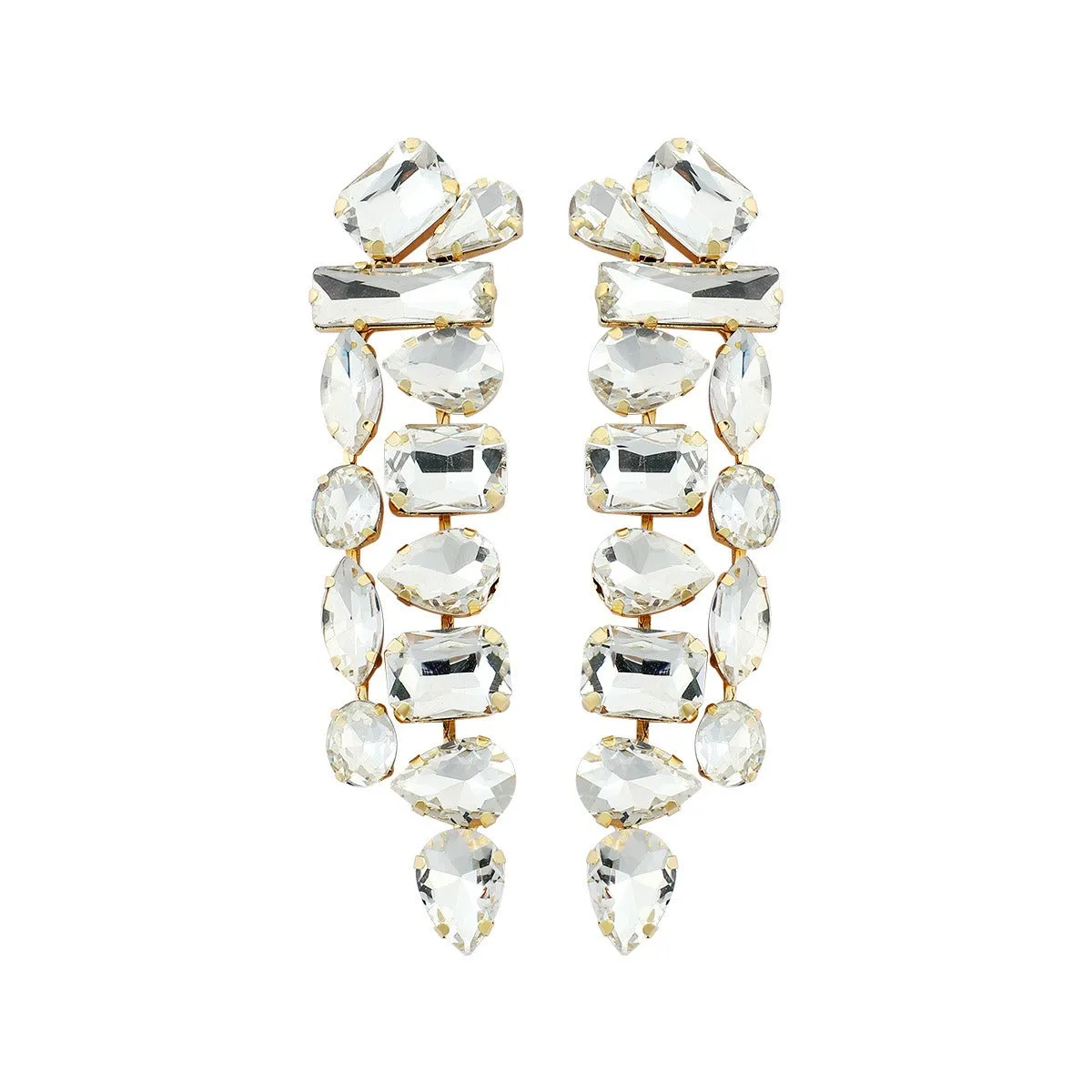 Pre Order:  Sparkly Diamond Alloy Geometric Earrings