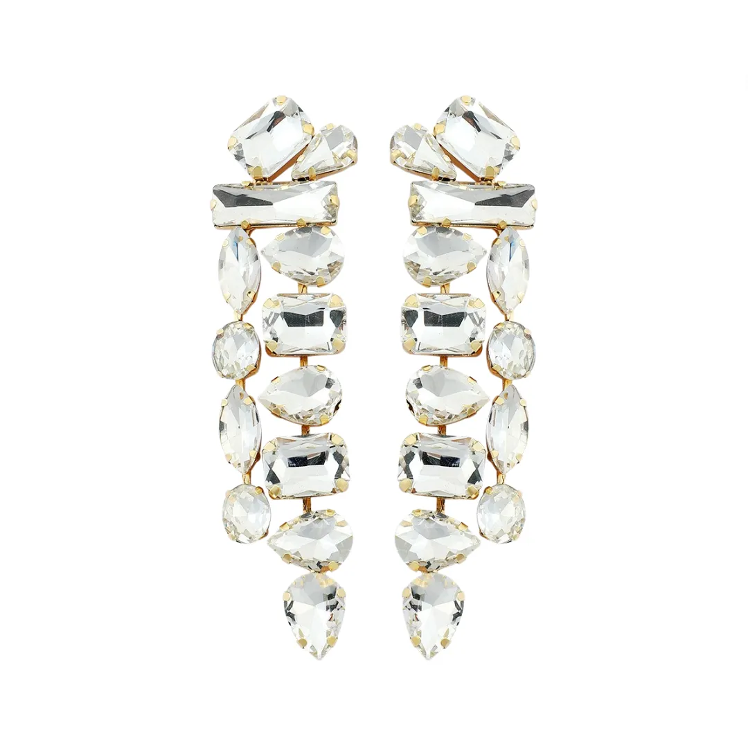 Pre Order:  Sparkly Diamond Alloy Geometric Earrings