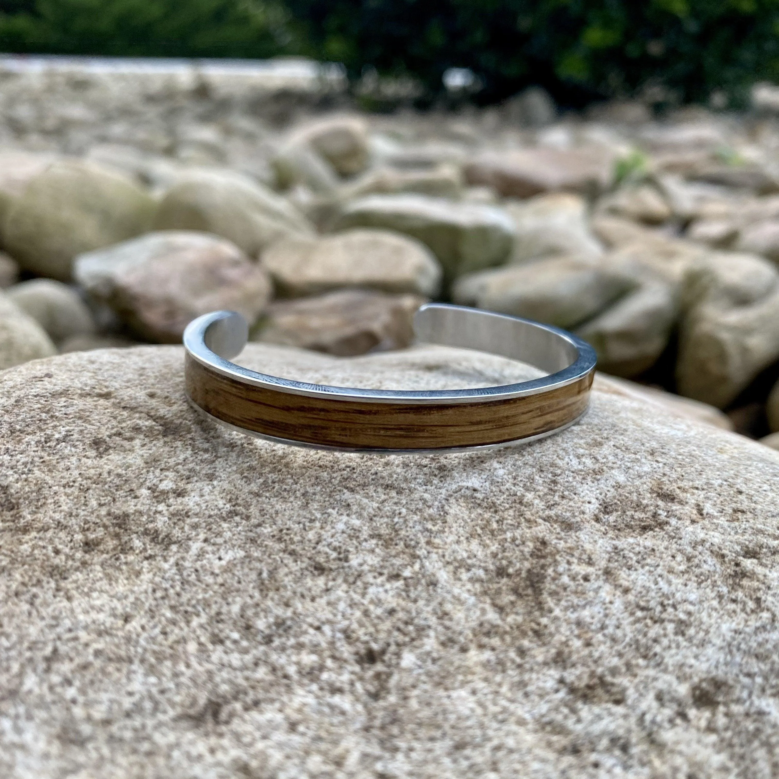 Reclaimed Bourbon Whiskey Barrel Cuff Bracelet